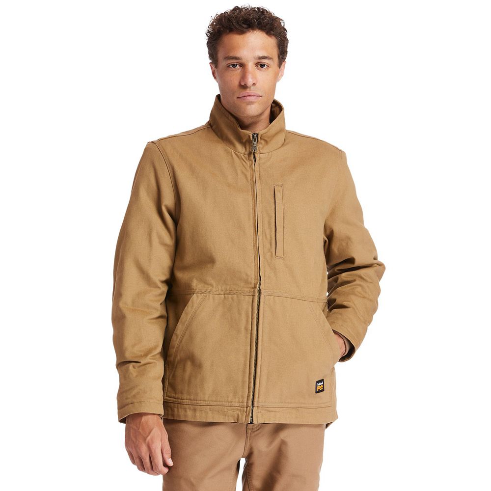 Chaquetas Timberland Argentina Hombre - Pro® Gritman Lined Lona - Marrones - PZWCKX-895